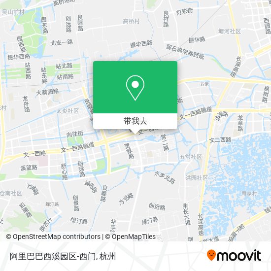 阿里巴巴西溪园区-西门地图