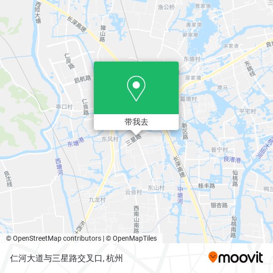 仁河大道与三星路交叉口地图