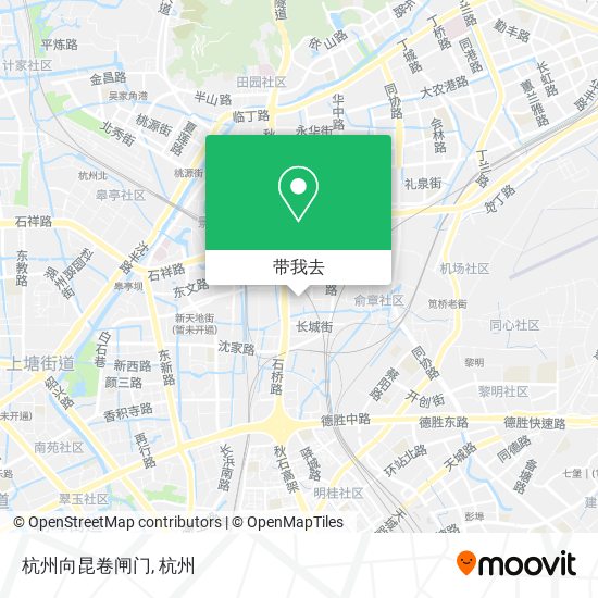 杭州向昆卷闸门地图