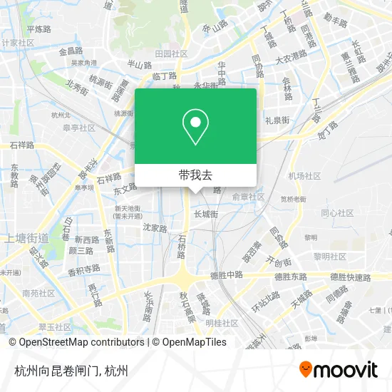 杭州向昆卷闸门地图