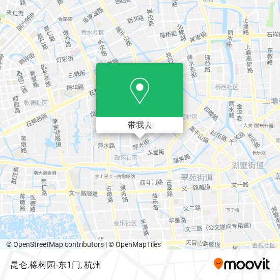 昆仑.橡树园-东1门地图