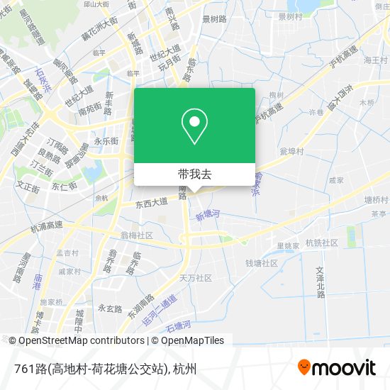 761路(高地村-荷花塘公交站)地图