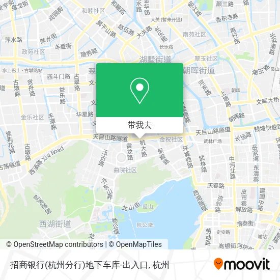 招商银行(杭州分行)地下车库-出入口地图