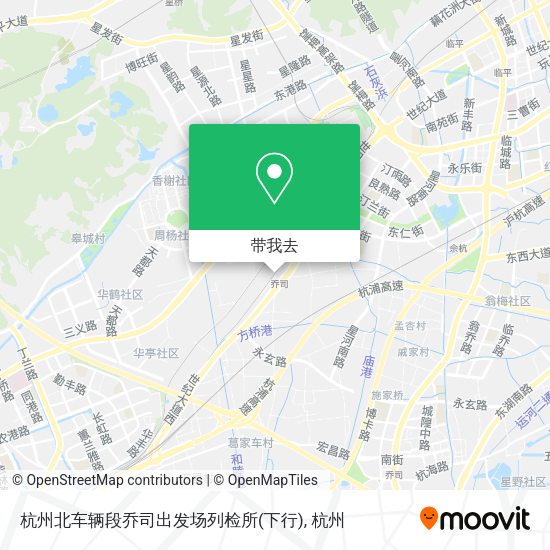 杭州北车辆段乔司出发场列检所(下行)地图