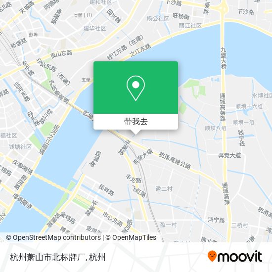 杭州萧山市北标牌厂地图