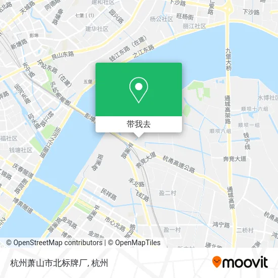 杭州萧山市北标牌厂地图