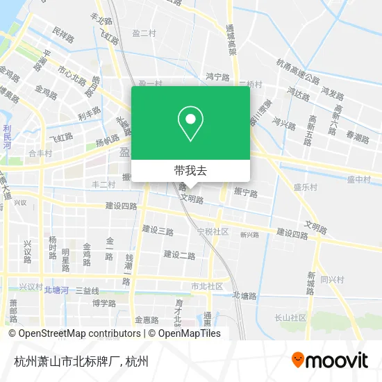 杭州萧山市北标牌厂地图