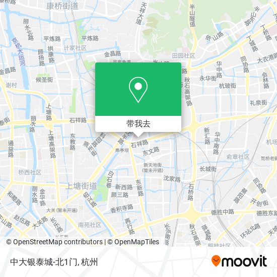 中大银泰城-北1门地图