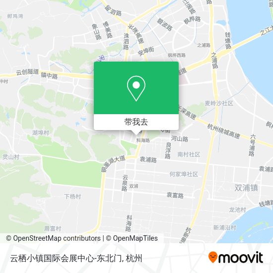 云栖小镇国际会展中心-东北门地图