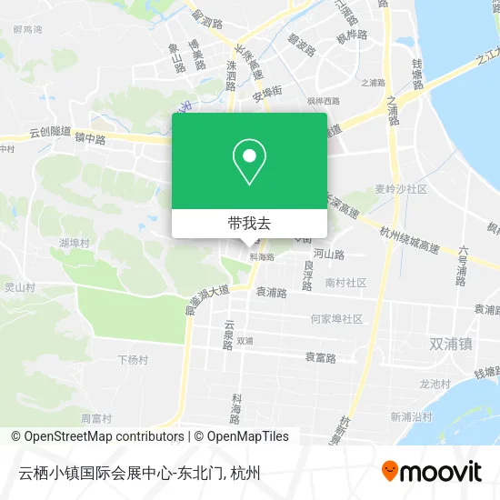 云栖小镇国际会展中心-东北门地图