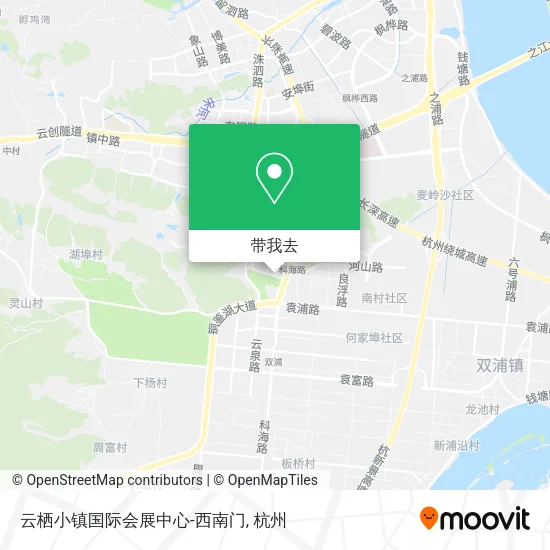 云栖小镇国际会展中心-西南门地图