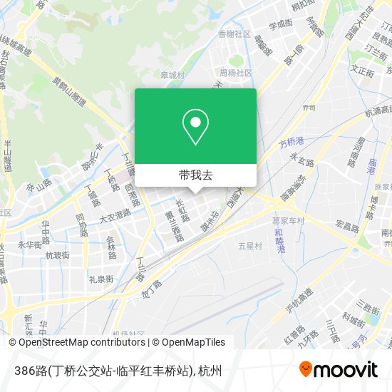 386路(丁桥公交站-临平红丰桥站)地图