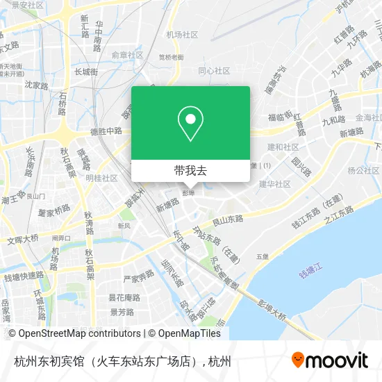 杭州东初宾馆（火车东站东广场店）地图