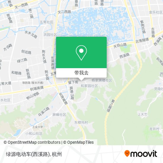 绿源电动车(西溪路)地图