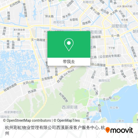 杭州彩虹物业管理有限公司西溪新座客户服务中心地图