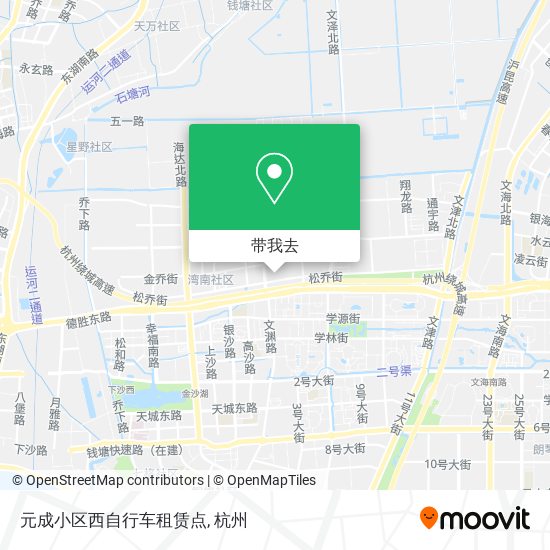 元成小区西自行车租赁点地图