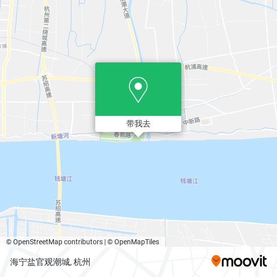 海宁盐官观潮城地图