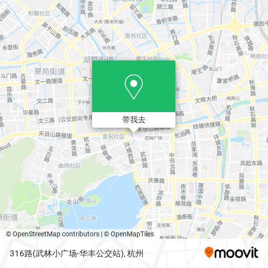 316路(武林小广场-华丰公交站)地图