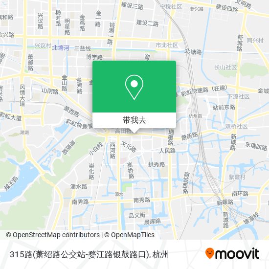 315路(萧绍路公交站-婺江路银鼓路口)地图