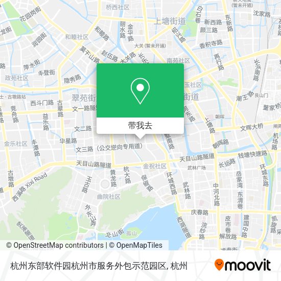 杭州东部软件园杭州市服务外包示范园区地图