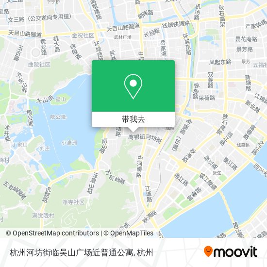 杭州河坊街临吴山广场近普通公寓地图