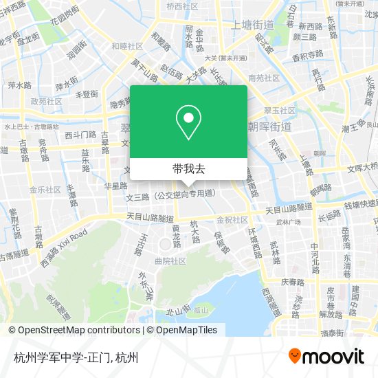 杭州学军中学-正门地图