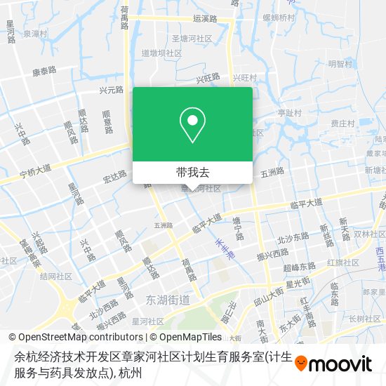 余杭经济技术开发区章家河社区计划生育服务室(计生服务与药具发放点)地图