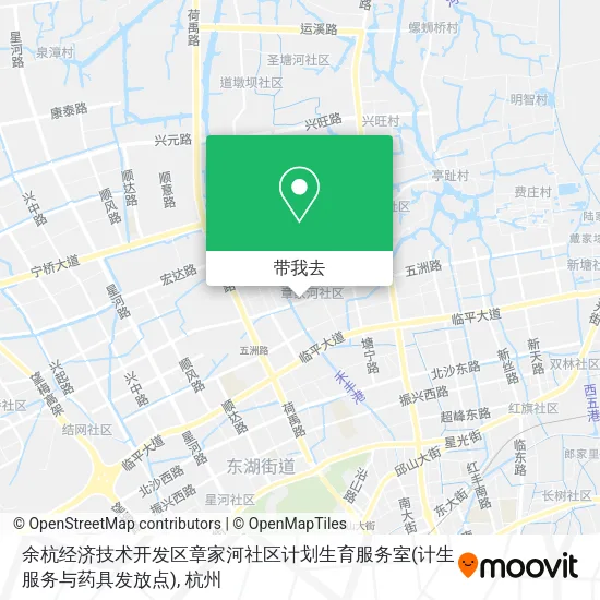 余杭经济技术开发区章家河社区计划生育服务室(计生服务与药具发放点)地图