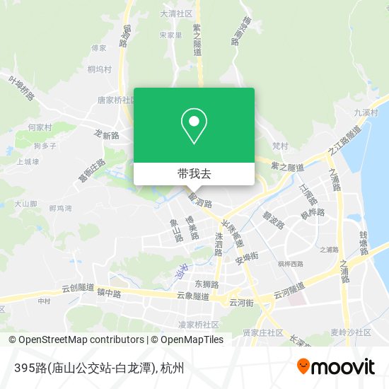 395路(庙山公交站-白龙潭)地图