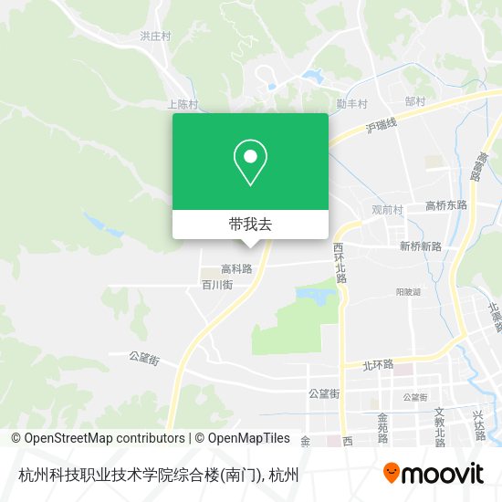 杭州科技职业技术学院综合楼(南门)地图