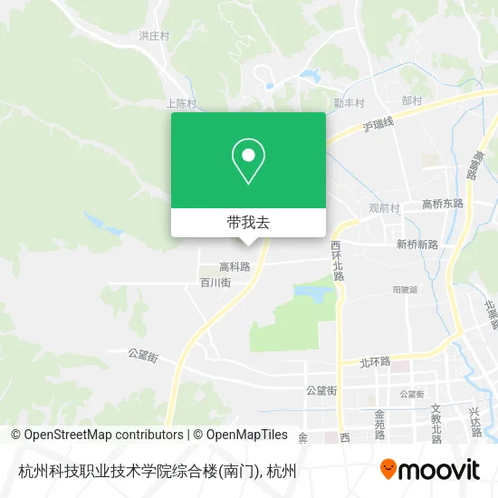 杭州科技职业技术学院综合楼(南门)地图