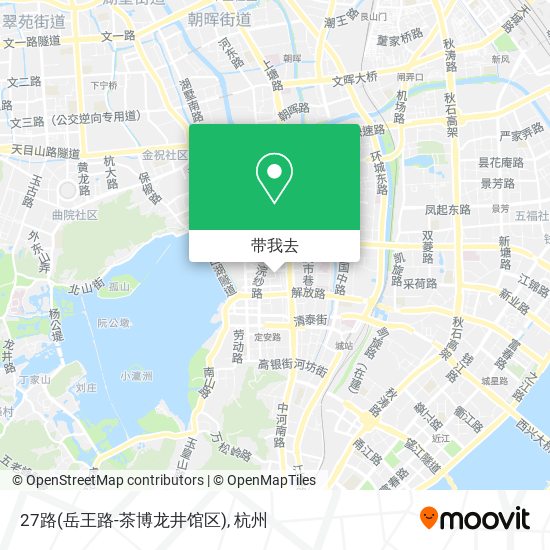 27路(岳王路-茶博龙井馆区)地图