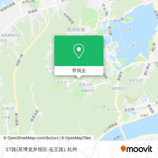 27路(茶博龙井馆区-岳王路)地图