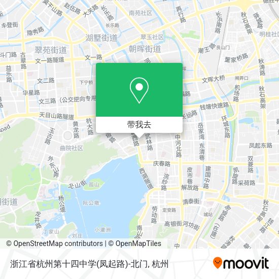 浙江省杭州第十四中学(凤起路)-北门地图