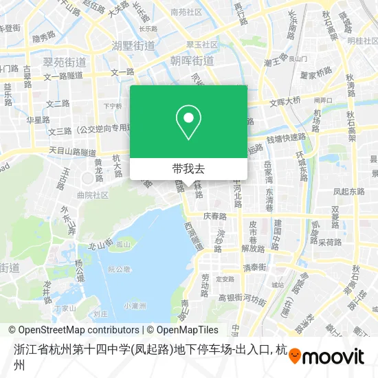 浙江省杭州第十四中学(凤起路)地下停车场-出入口地图