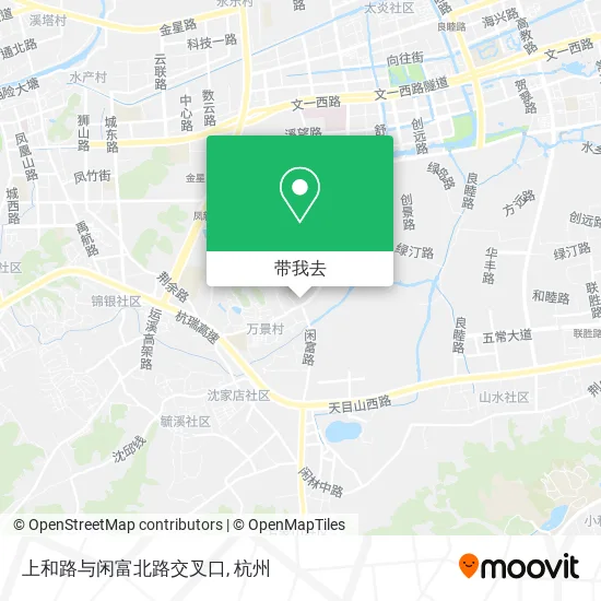 上和路与闲富北路交叉口地图
