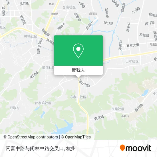 闲富中路与闲林中路交叉口地图