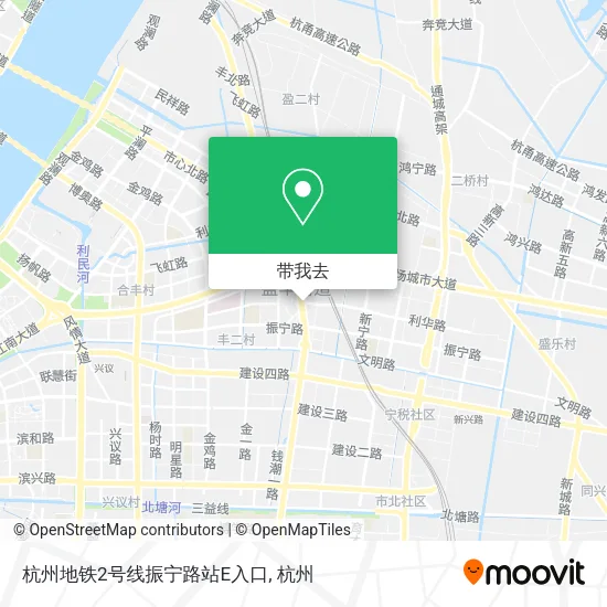 杭州地铁2号线振宁路站E入口地图