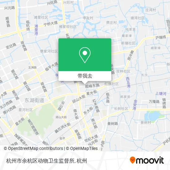 杭州市余杭区动物卫生监督所地图