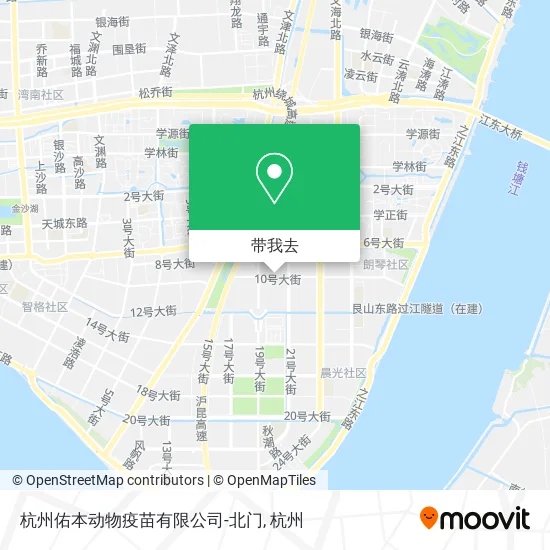 杭州佑本动物疫苗有限公司-北门地图