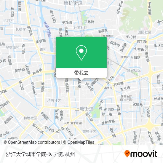 浙江大学城市学院-医学院地图