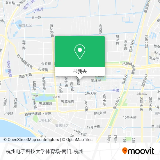 杭州电子科技大学体育场-南门地图