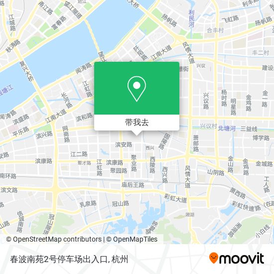 春波南苑2号停车场出入口地图
