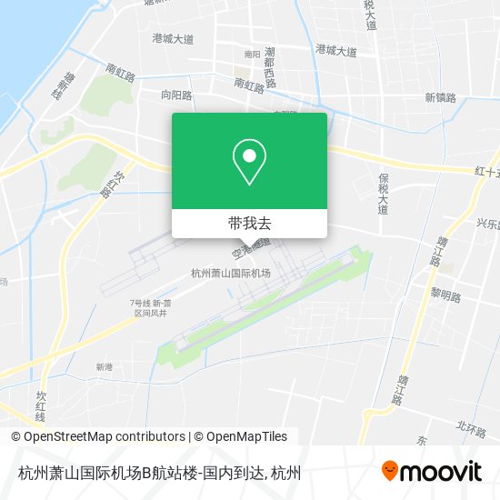 杭州萧山国际机场B航站楼-国内到达地图