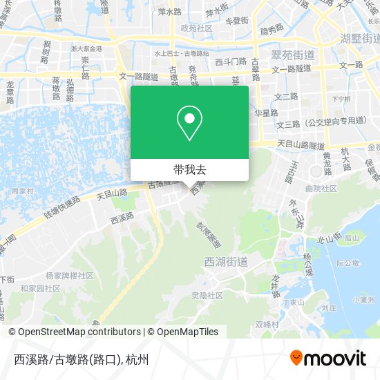 西溪路/古墩路(路口)地图