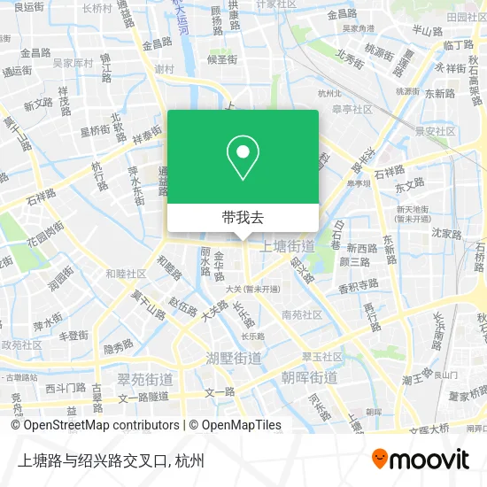 上塘路与绍兴路交叉口地图