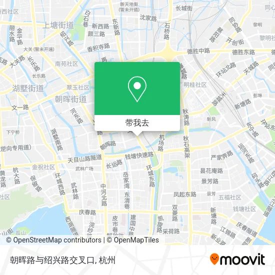 朝晖路与绍兴路交叉口地图