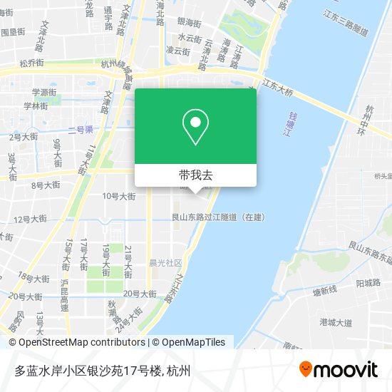 多蓝水岸小区银沙苑17号楼地图