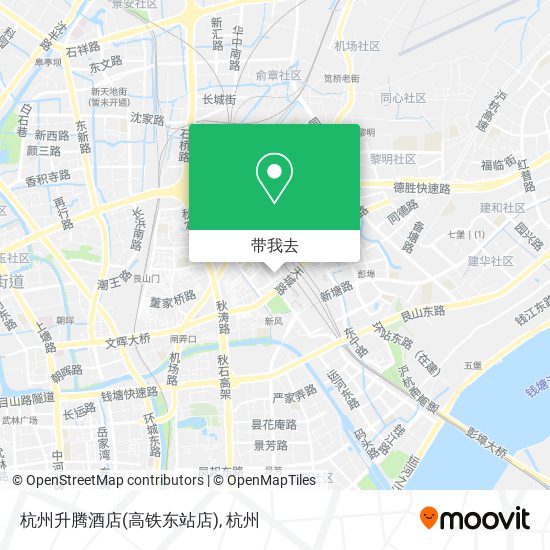 杭州升腾酒店(高铁东站店)地图