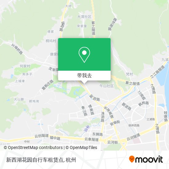 新西湖花园自行车租赁点地图